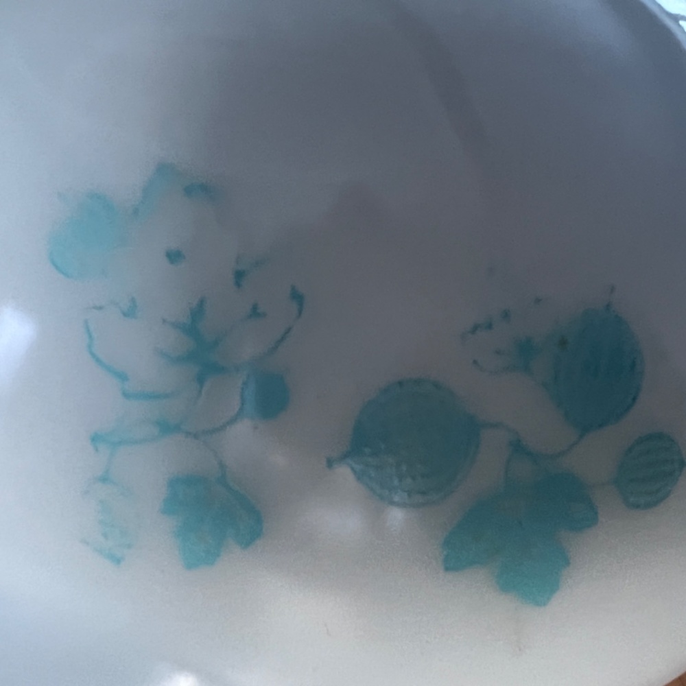 Pyrex Gooseberry TURQUOISE cinderella mixing bowls RARE set of 4 - Picture 8 of 13